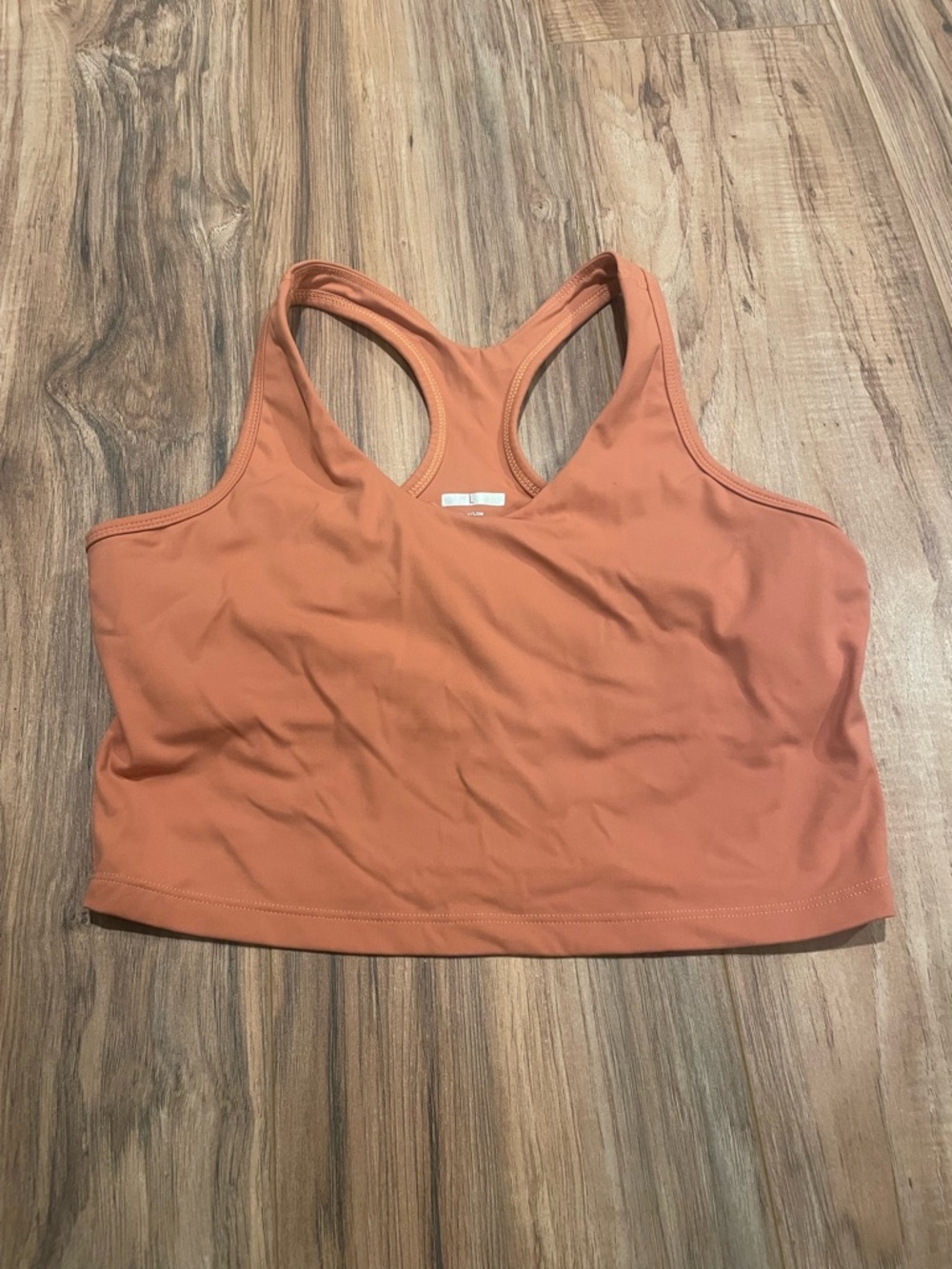 Women's Racerback Sports Bra - Cream Orange